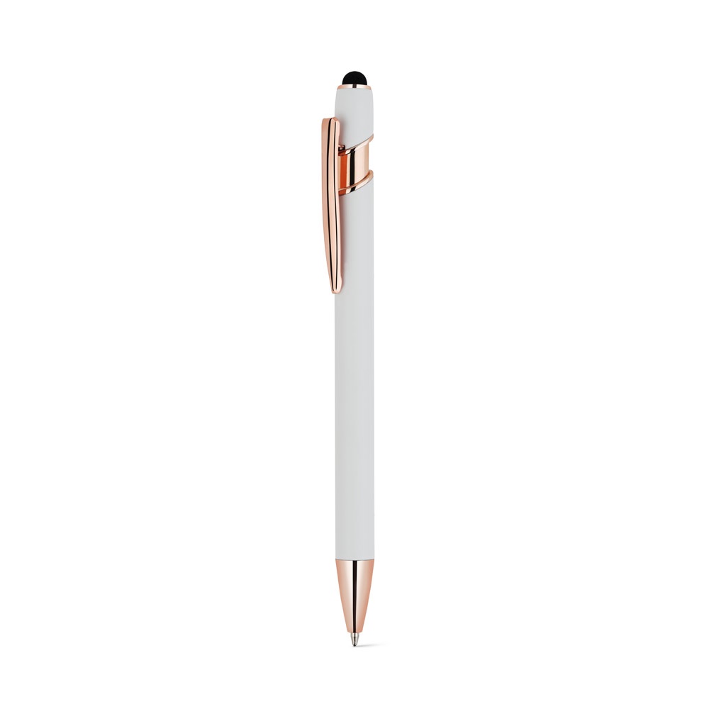 NEIL ROSE. Długopis wykonany z przetworzonego aluminium (100% rAL), z matowym wykończeniem i niebieskim tuszem P177398S biały NEIL ROSE. Długopis wykonany z przetworzonego aluminium (100% rAL), z matowym wykończeniem i niebieskim tuszem P177398S biały