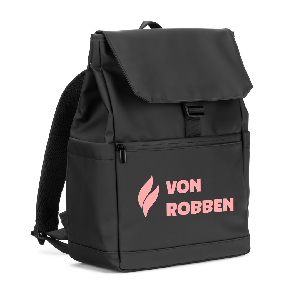AZORES BAG. Plecak na laptopa (16") z PU, z klapką zakrywającą wszystkie komory P177406S