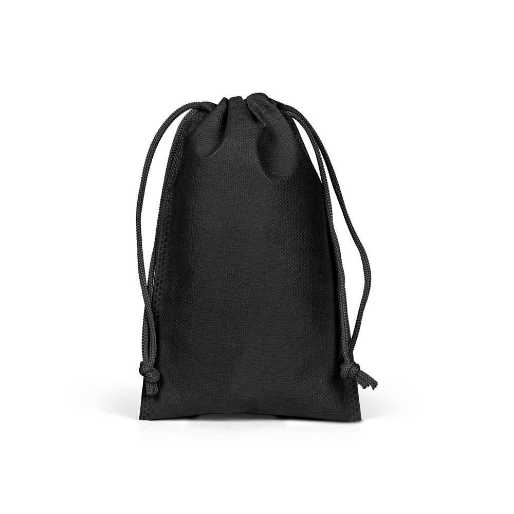 GIFT BAG S. Mała torba w stylu plecaka z tkaniny włókninowej (60 g/m²) P177408S czarny