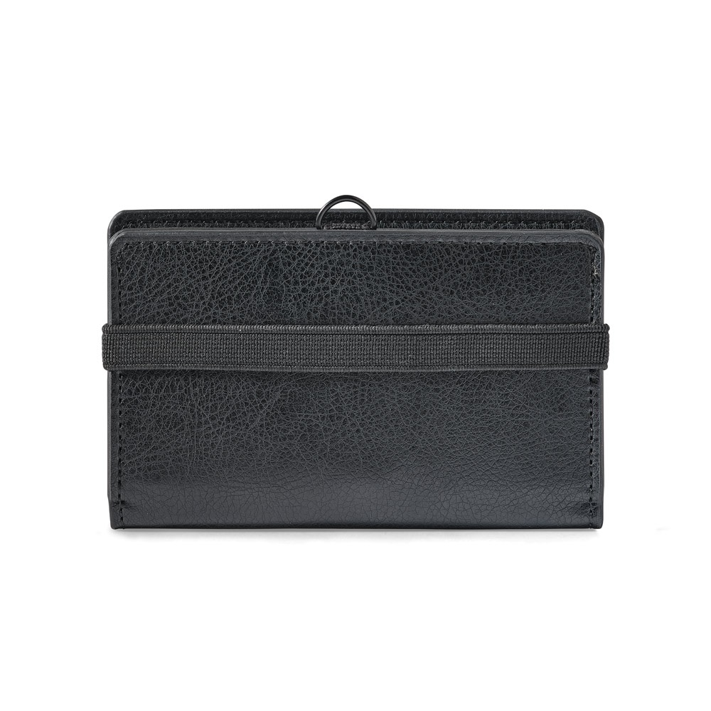 GLENN. Etui na karty wykonane z poliuretanu, zamykane na gumkę P177459S ST-95128-103