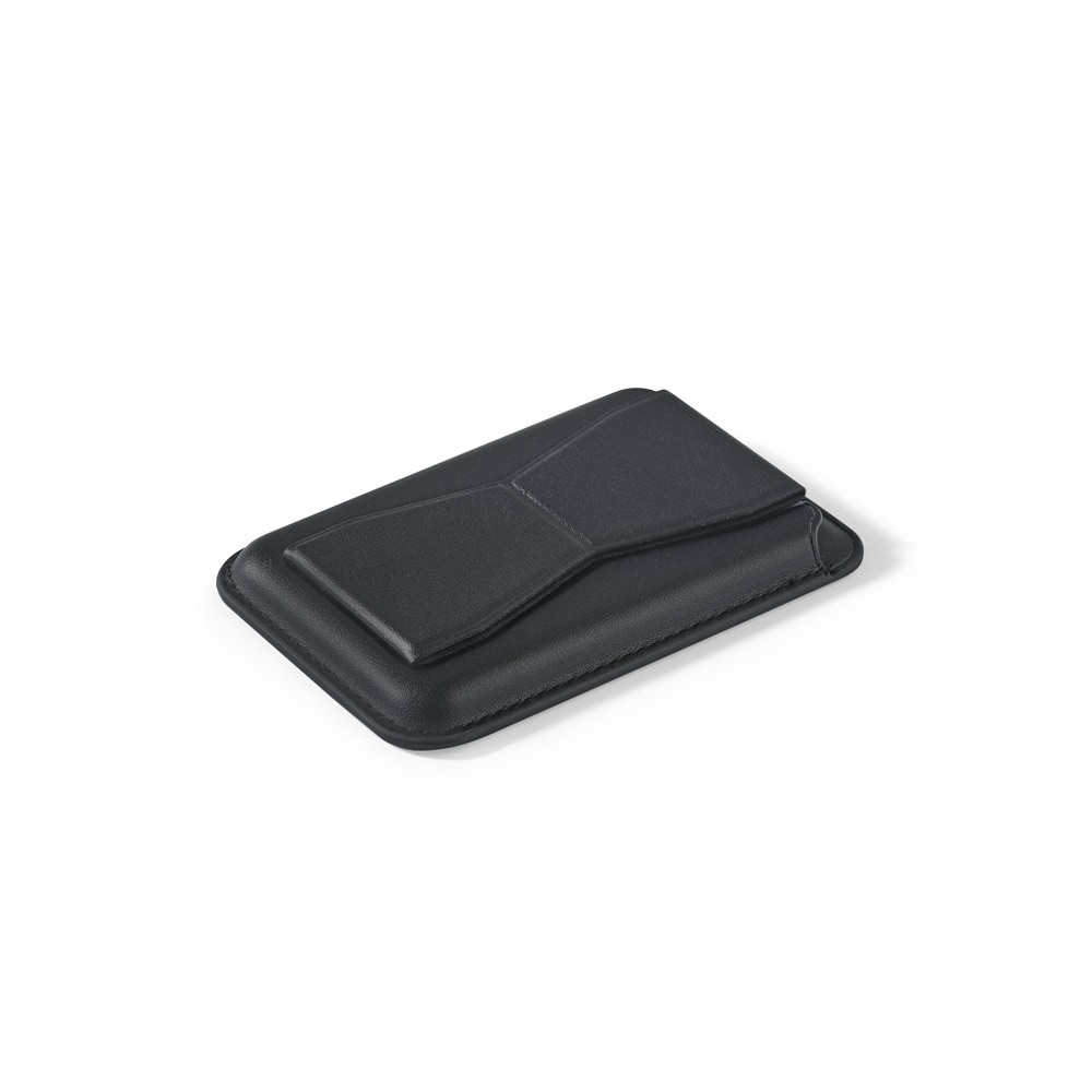 CONNOR. Magnetyczny uchwyt na karty wykonany ze skóry PU, łatwo mocowany do tylnej części telefonu komórkowego, z blokadą RFID P177461S 3 CONNOR. Magnetyczny uchwyt na karty wykonany ze skóry PU, łatwo mocowany do tylnej części telefonu komórkowego, z blokadą RFID P177461S