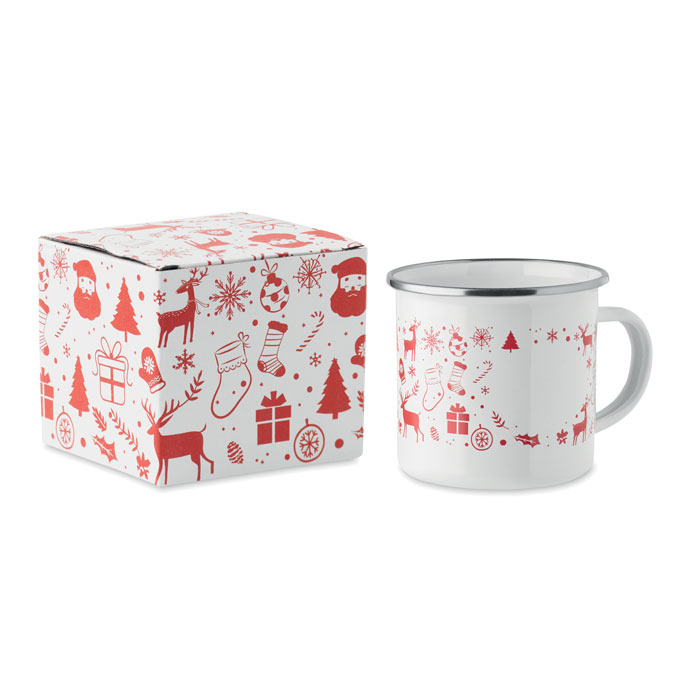 Świąteczny kubek 300ml P177690O bialy
