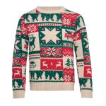 Świąteczny sweter z dzianiny S-M P177697O 