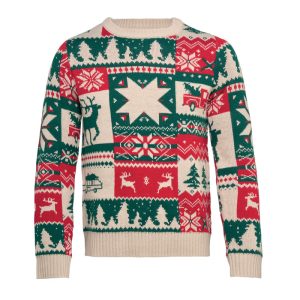Świąteczny sweter z dzianiny S-M P177697O 