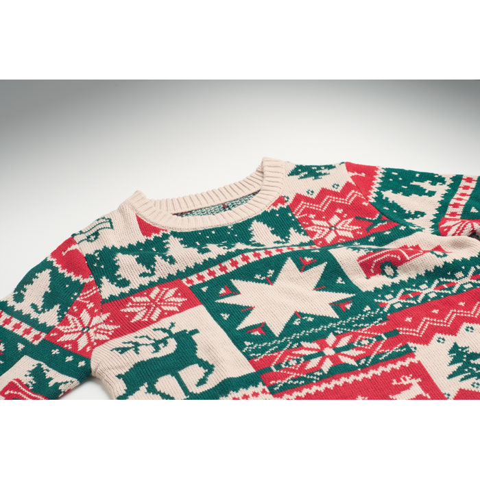 Świąteczny sweter z dzianiny S-M P177697O