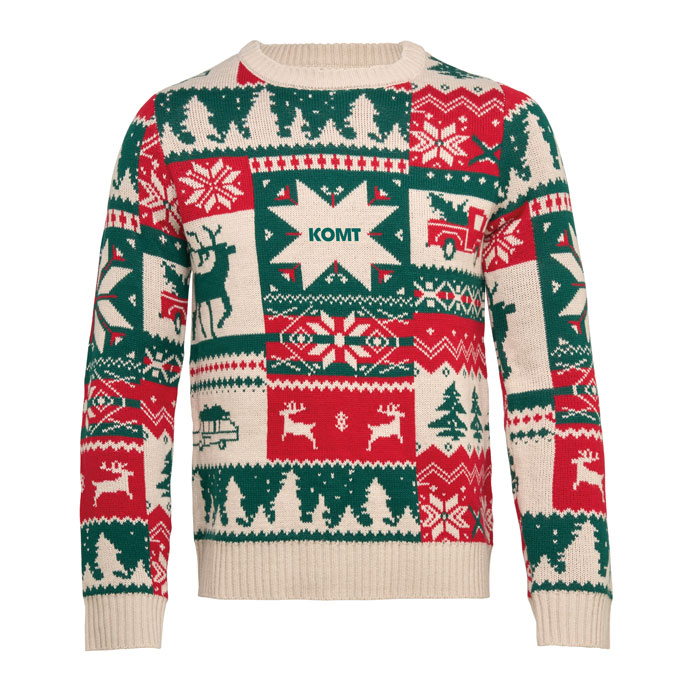 Świąteczny sweter z dzianiny S-M P177697O