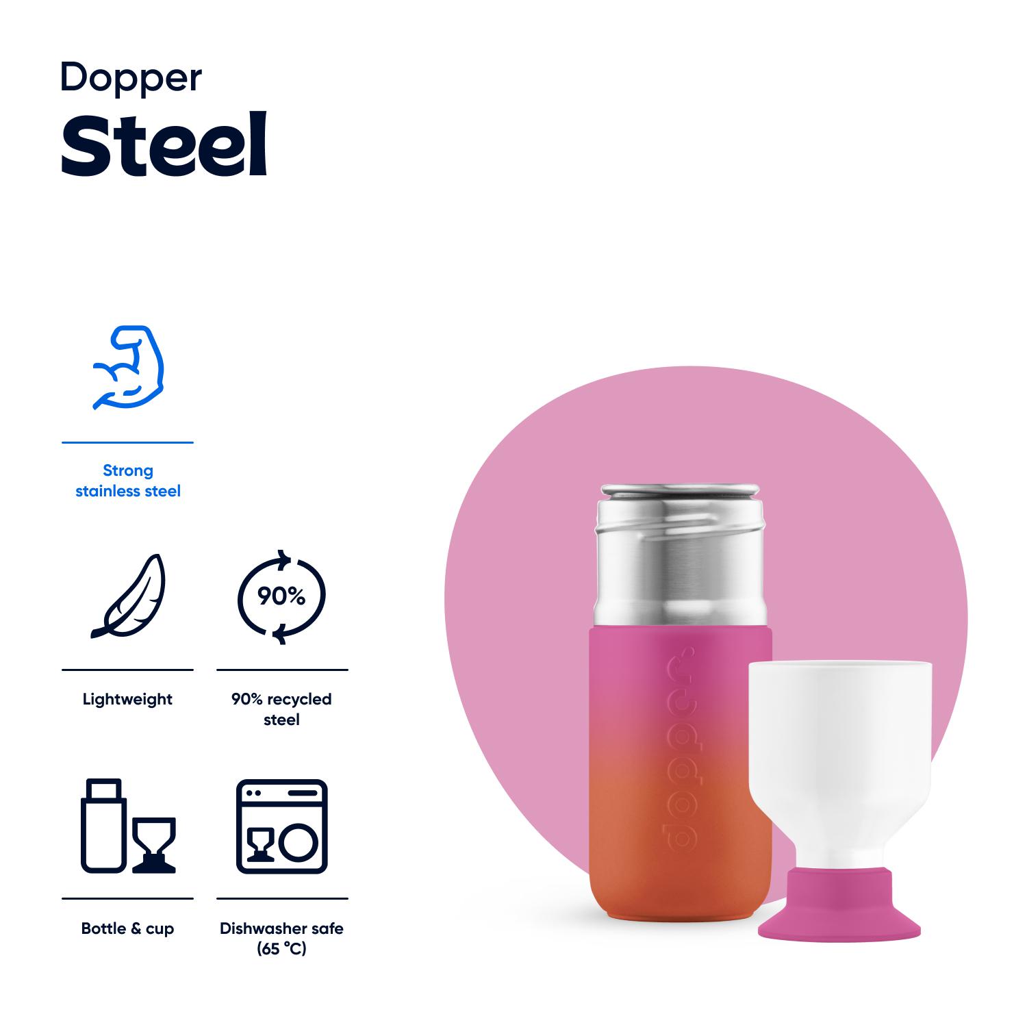 Dopper Steel (350 ml) - Sunset Pink P177342P 2 Dopper Steel (350 ml) - Sunset Pink P177342P