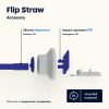 Flip Straw - White P177346P 3 Flip Straw - White P177346P