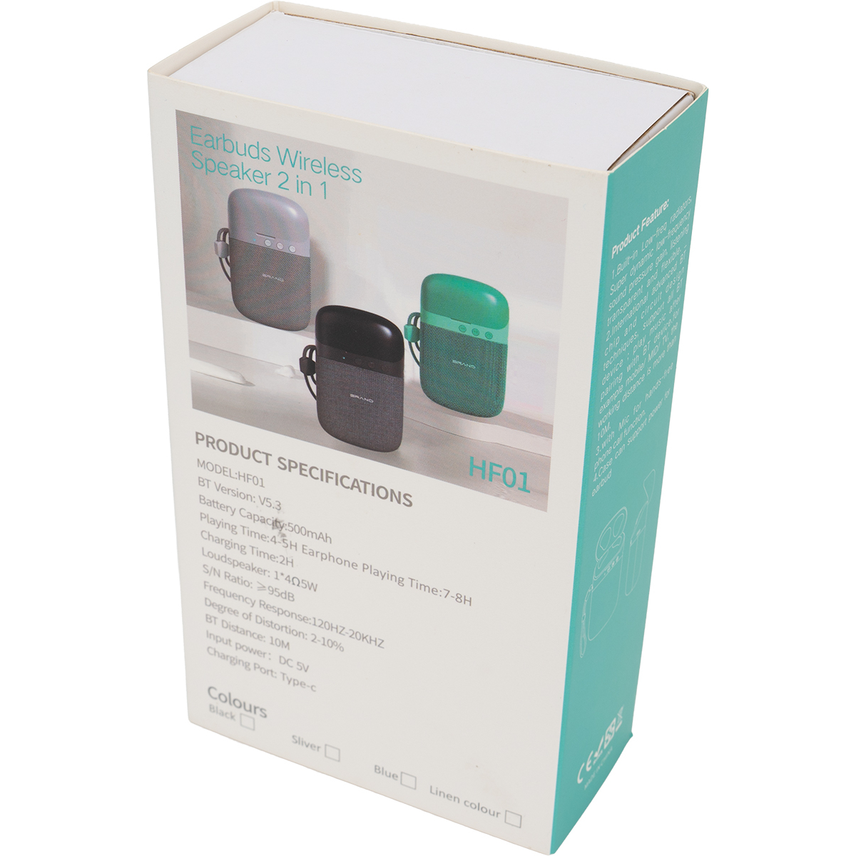 Głośnik Bluetooth HF01 z wbudowanymi słuchawkami 2w1 P144081G 10 Głośnik Bluetooth HF01 z wbudowanymi słuchawkami 2w1 P144081G