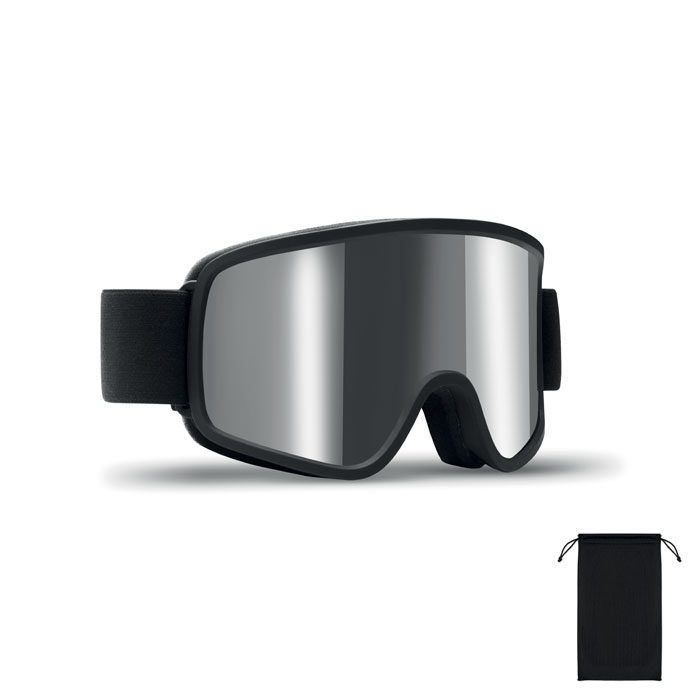 Gogle narciarskie UV400 P177949O srebrny blyszczacy