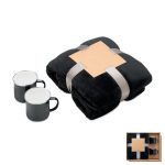 Zestaw koc polarowy i 2 kubki P177977O 