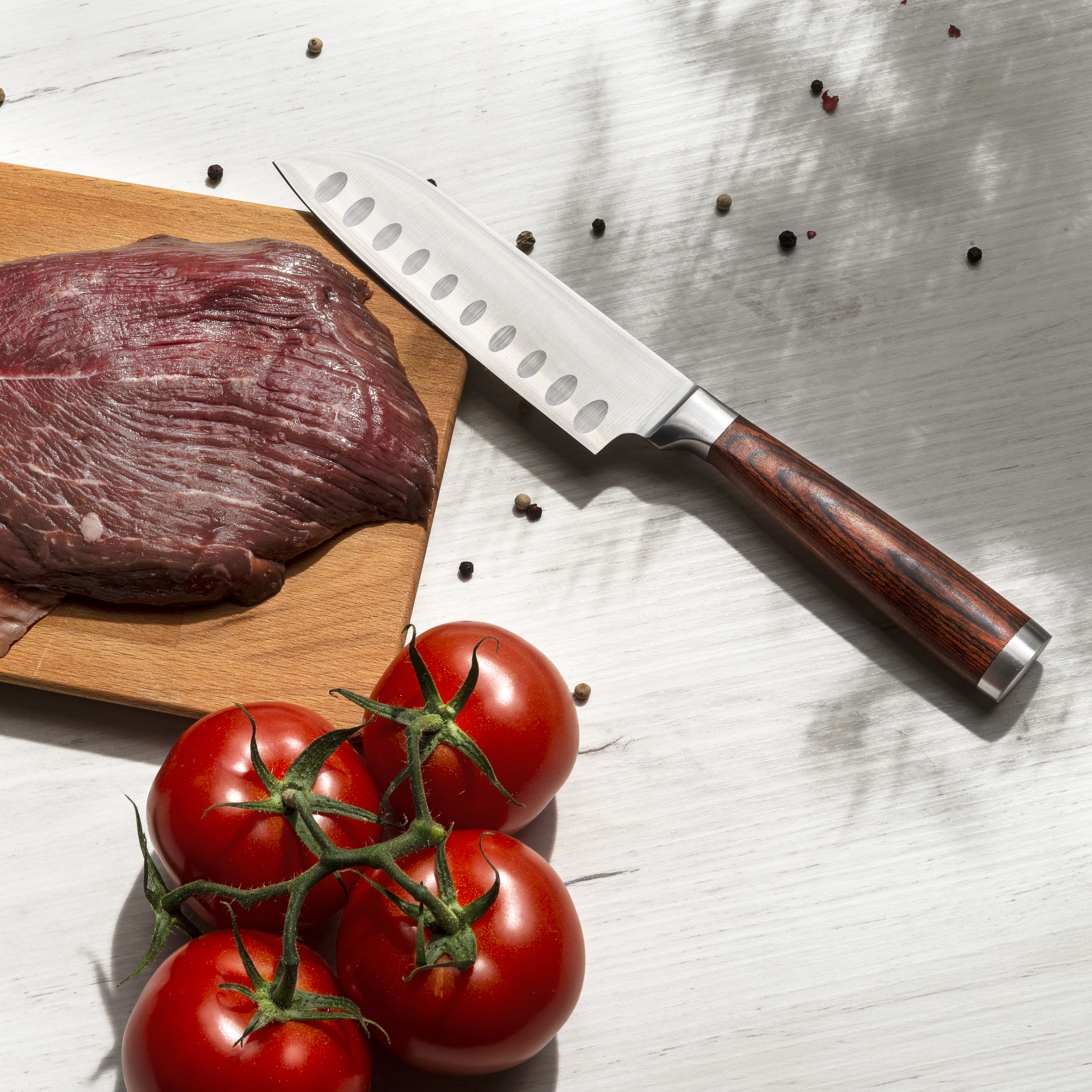 NIRASAKI Mały nóż kuchenny Santoku / NIRASAKI P159916P 4 NIRASAKI Mały nóż kuchenny Santoku / NIRASAKI P159916P