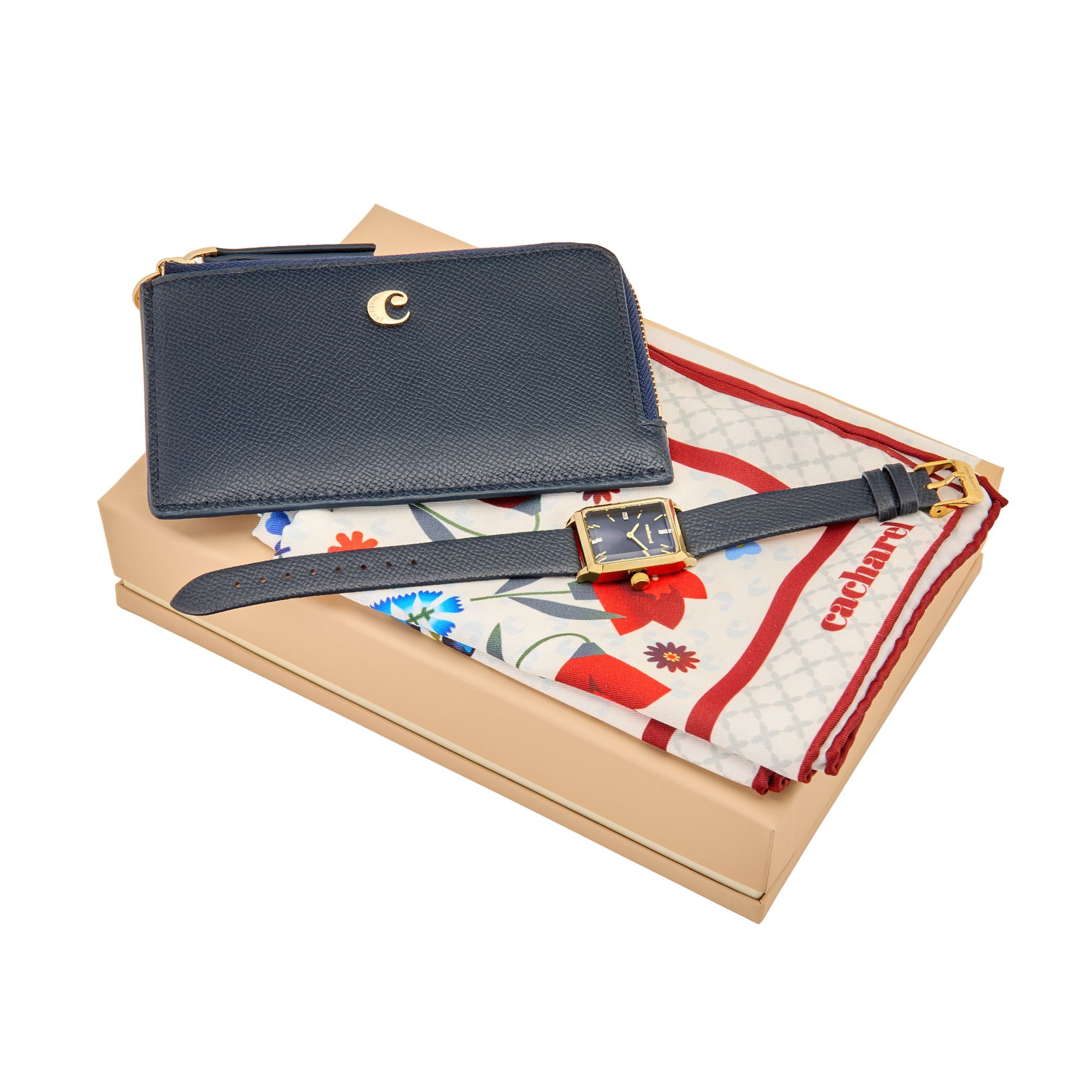 Zestaw Cacharel (etui na karty, zegarek i szal) P153302P PM-CPKMN638N