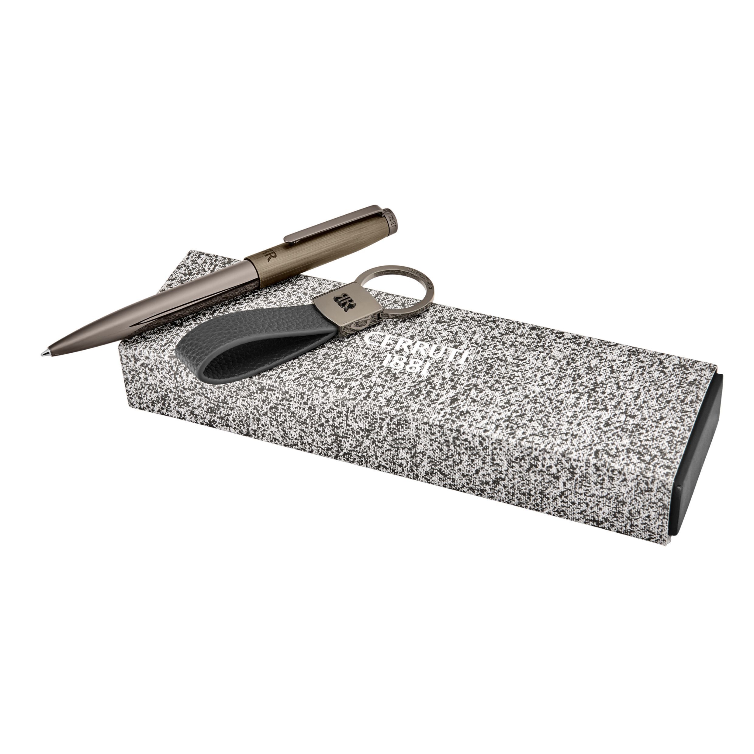 Zestaw CERRUTI 1881 (długopis i brelok) P153408P gunmetal shine