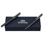 Zestaw Classicals Brushed Black & Chrome (długopis i pióro wieczne) P153339P 