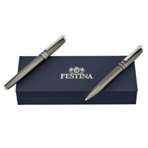 Zestaw Classicals Brushed Gun & Chrome (długopis i pióro kulkowe) P153340P 