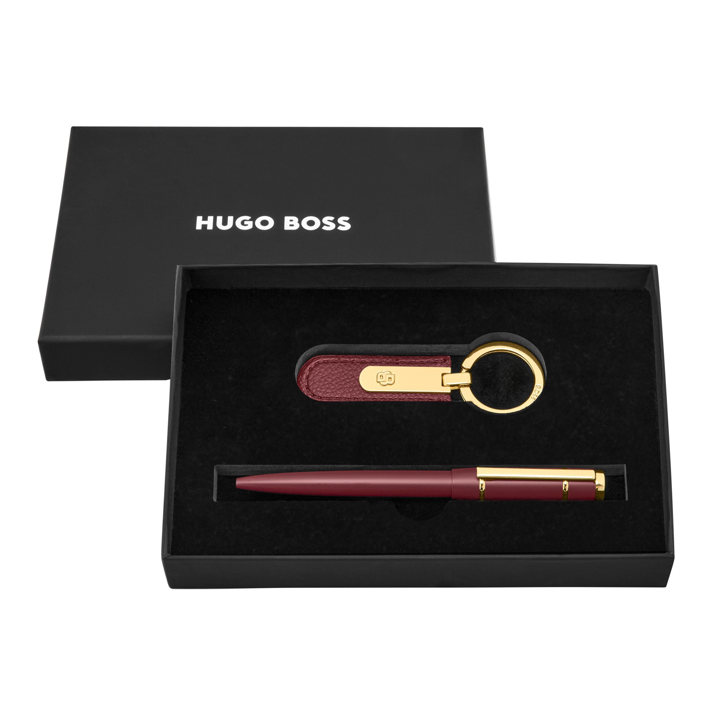 Zestaw HUGO BOSS Bordowy (długopis i brelok) P153562P 2 Zestaw HUGO BOSS Bordowy (długopis i brelok) P153562P