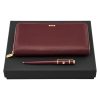 Zestaw HUGO BOSS Bordowy (długopis i portfel podróżny) P153570P