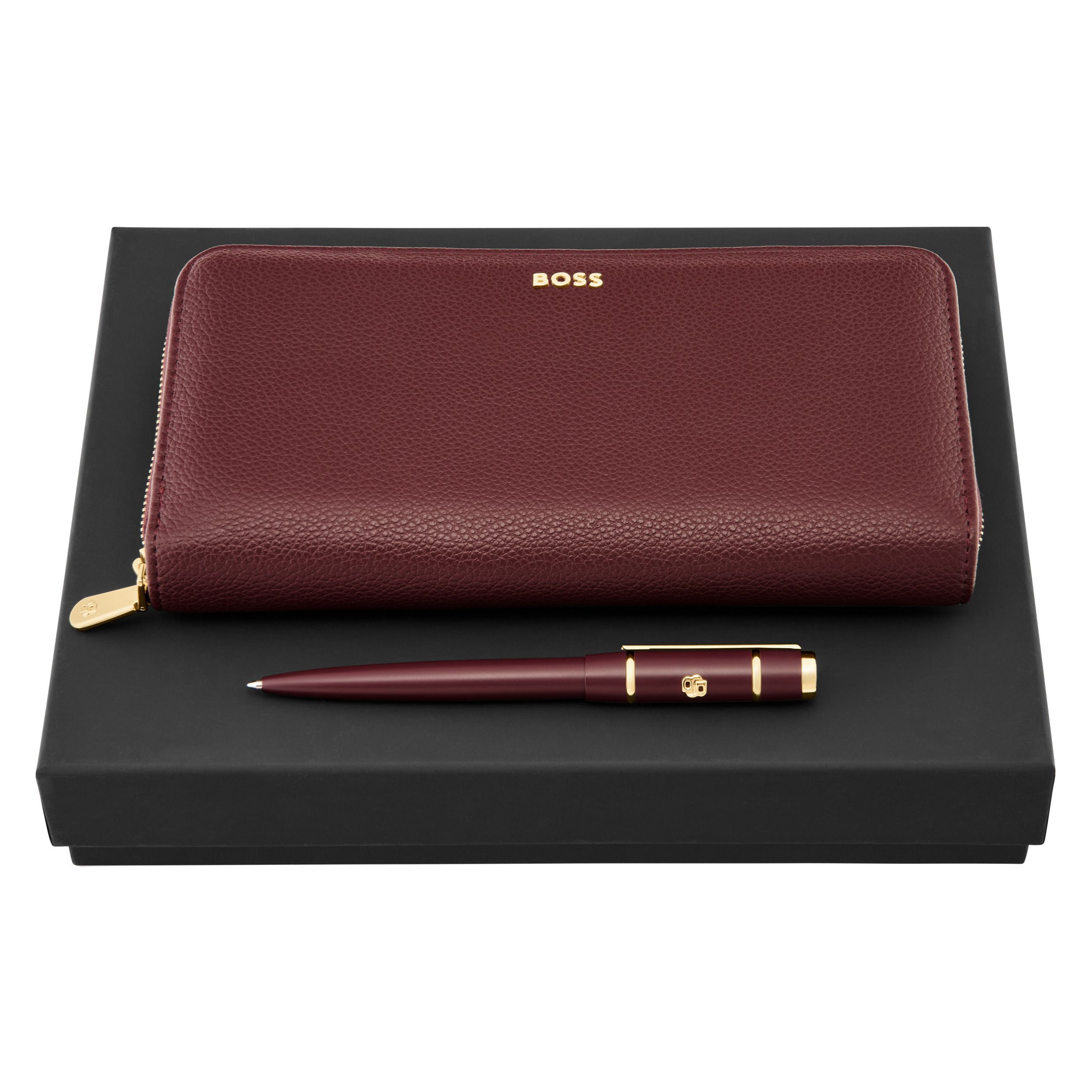 Zestaw HUGO BOSS Bordowy (długopis i portfel podróżny) P153570P PM-HPBL616R Zestaw HUGO BOSS Bordowy (długopis i portfel podróżny) P153570P PM-HPBL616R