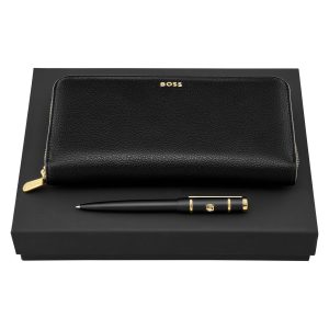Zestaw HUGO BOSS Czarny (długopis i portfel podróżny) P153569P 