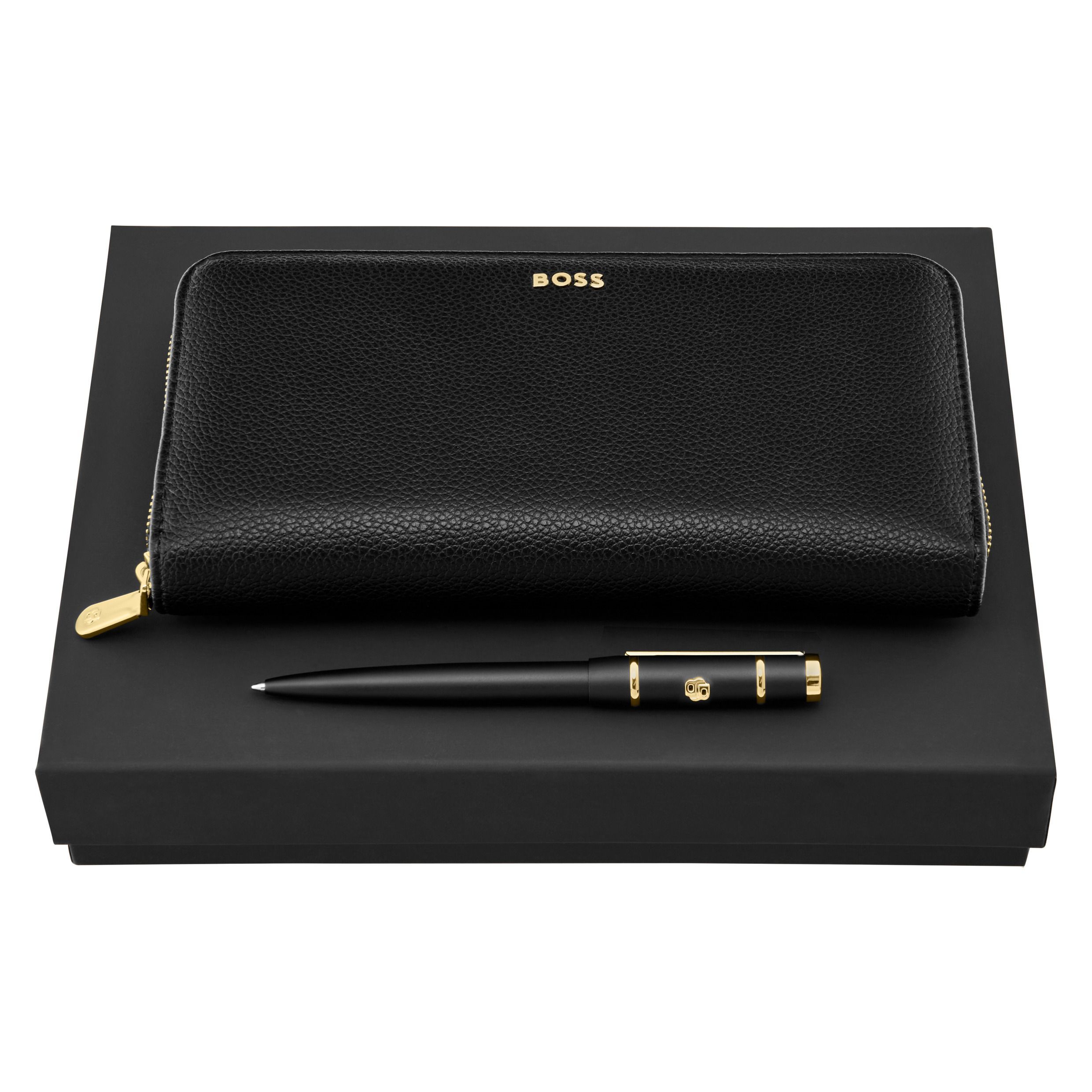 Zestaw HUGO BOSS Czarny (długopis i portfel podróżny) P153569P PM-HPBL616A Zestaw HUGO BOSS Czarny (długopis i portfel podróżny) P153569P PM-HPBL616A