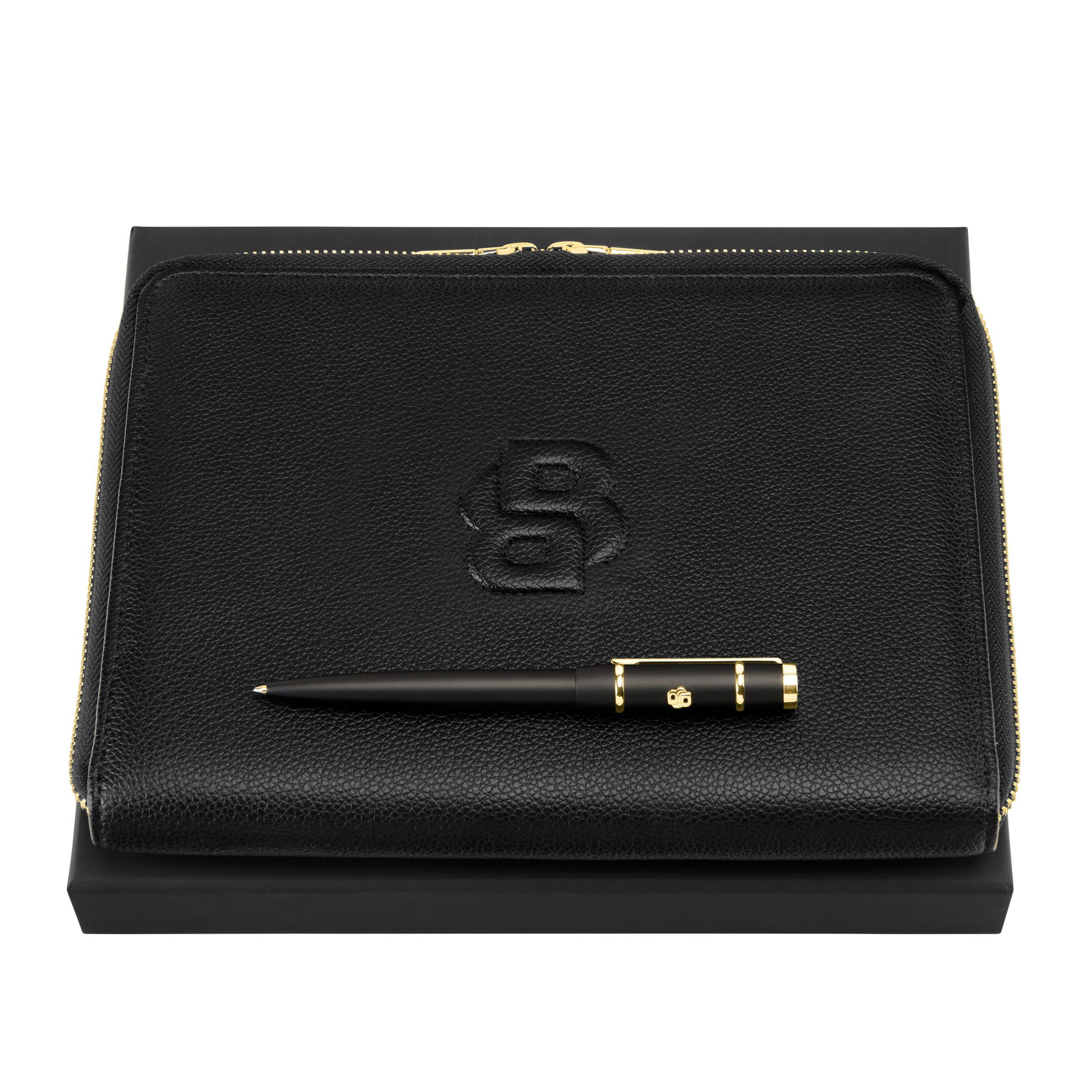 Zestaw HUGO BOSS Czarny (długopis i teczka konferencyjna A5) P153580P PM-HPBM616A