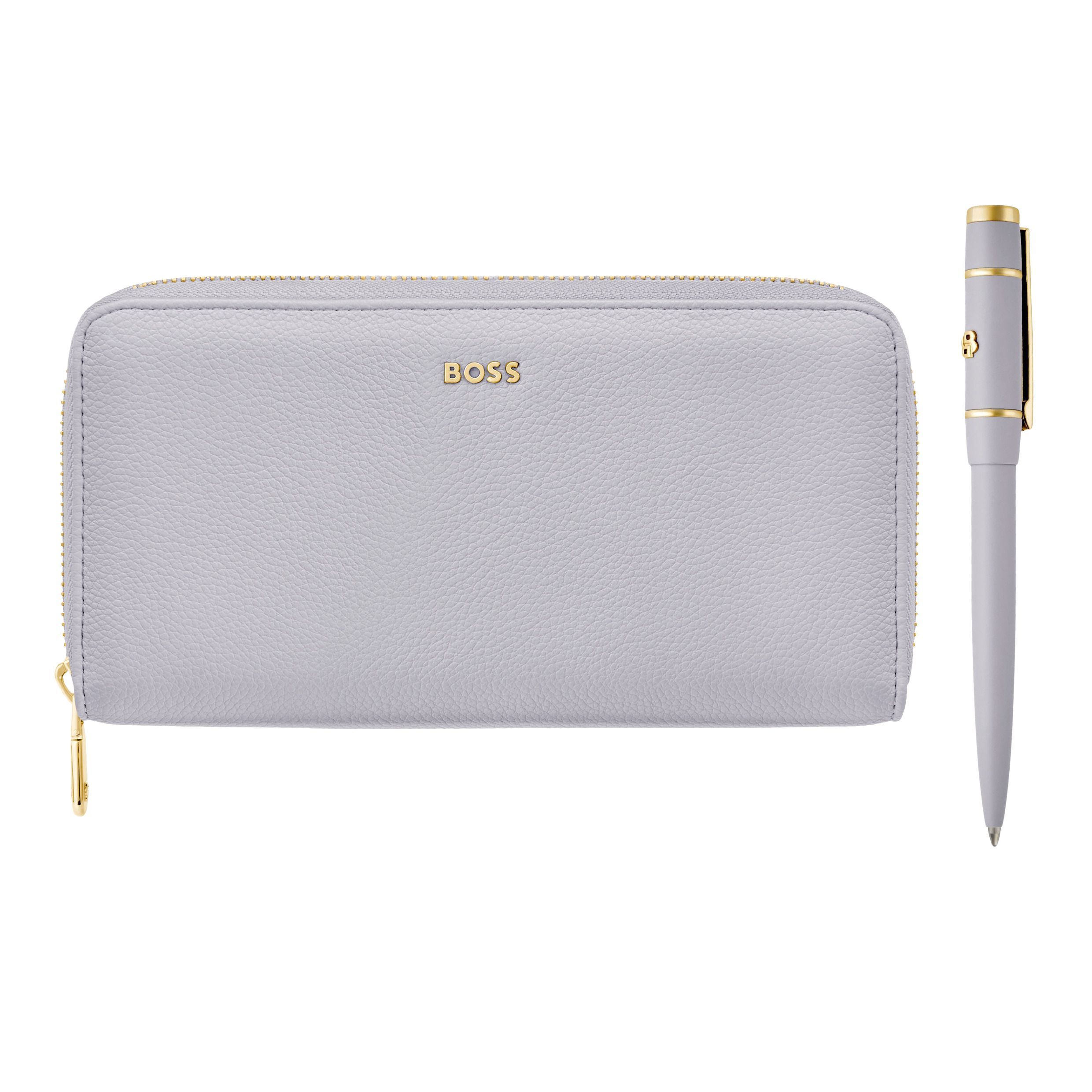 Zestaw HUGO BOSS Liliowy (długopis i portfel podróżny) P153571P