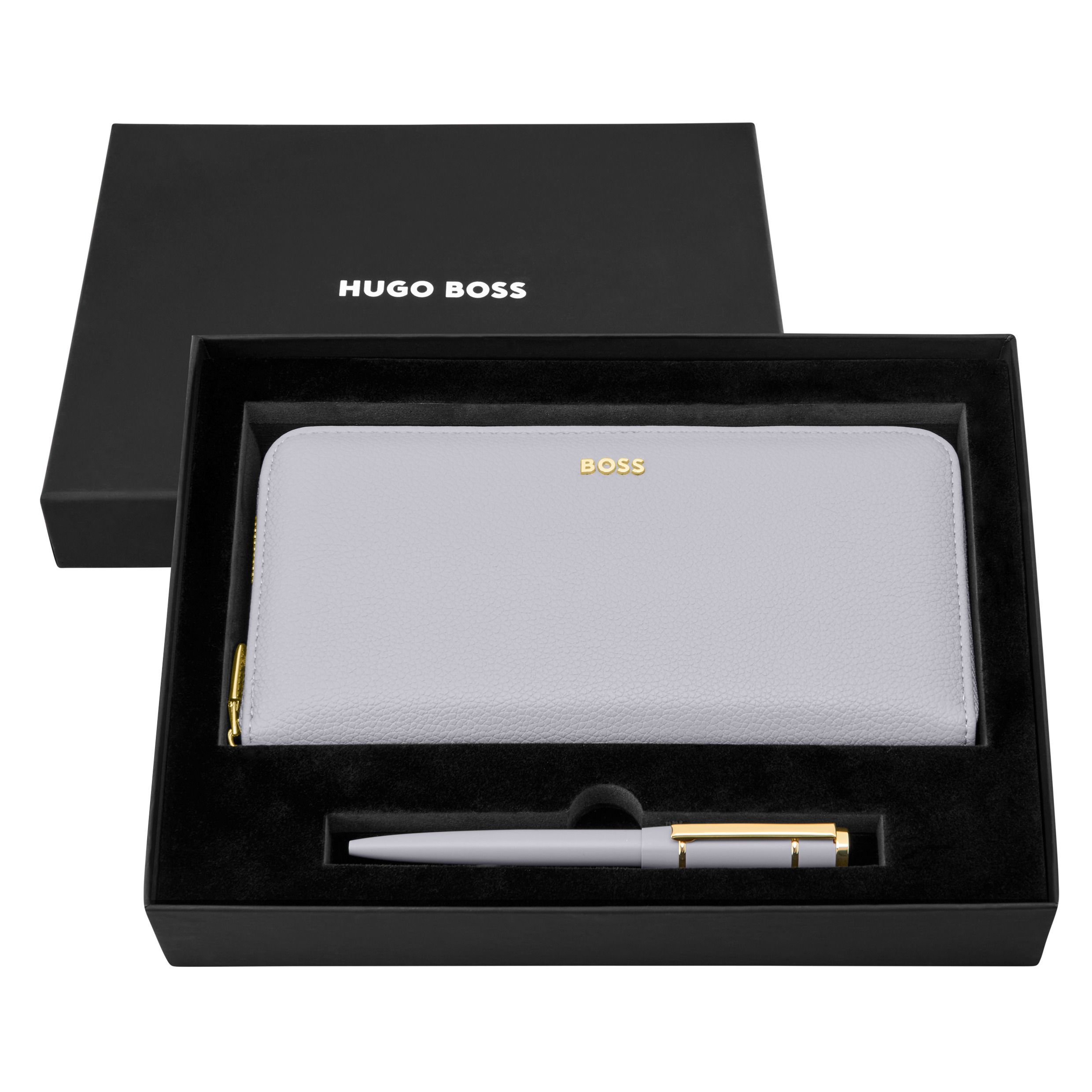 Zestaw HUGO BOSS Liliowy (długopis i portfel podróżny) P153571P