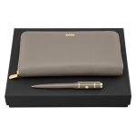 Zestaw HUGO BOSS Taupe (długopis i portfel podróżny) P153573P 