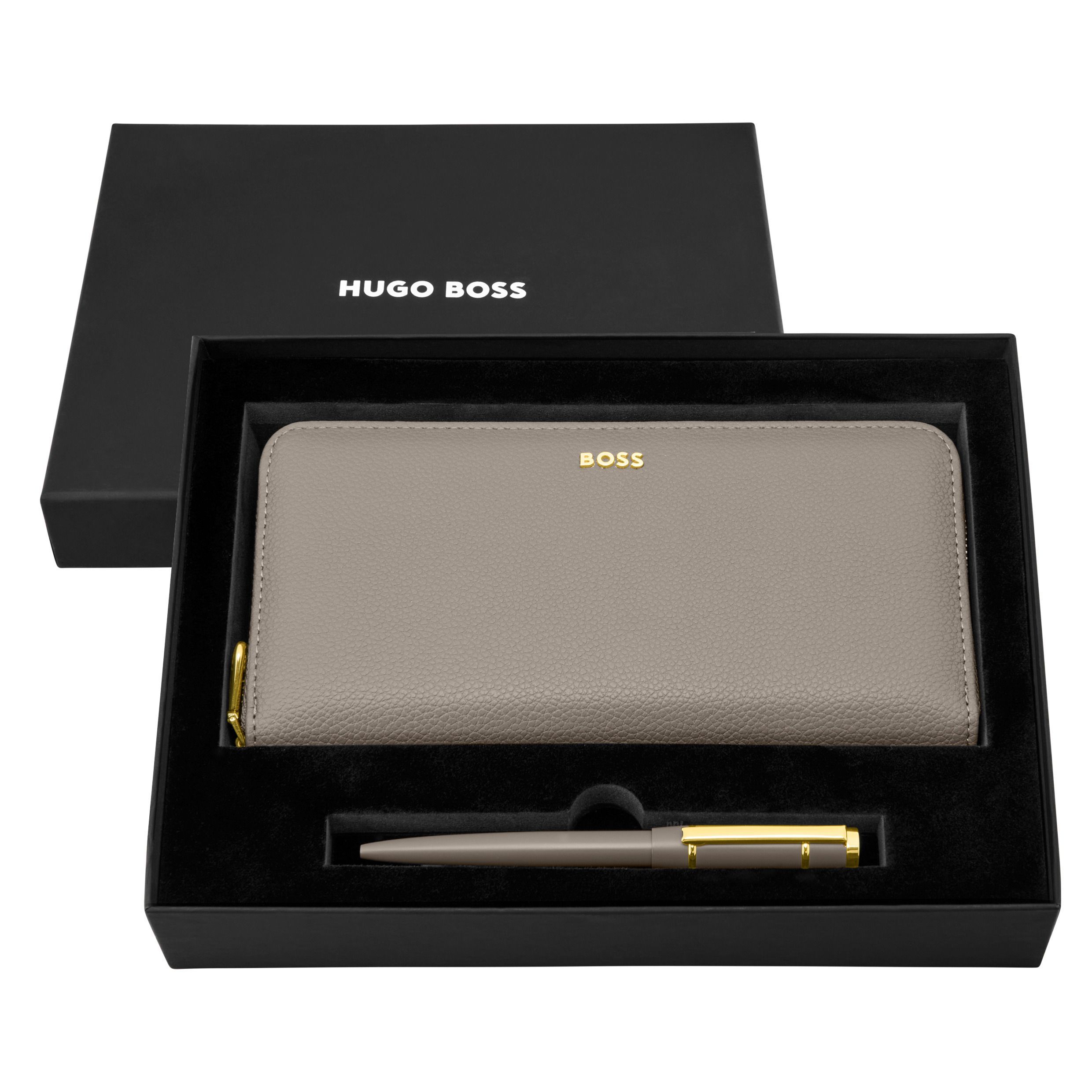 Zestaw HUGO BOSS Taupe (długopis i portfel podróżny) P153573P