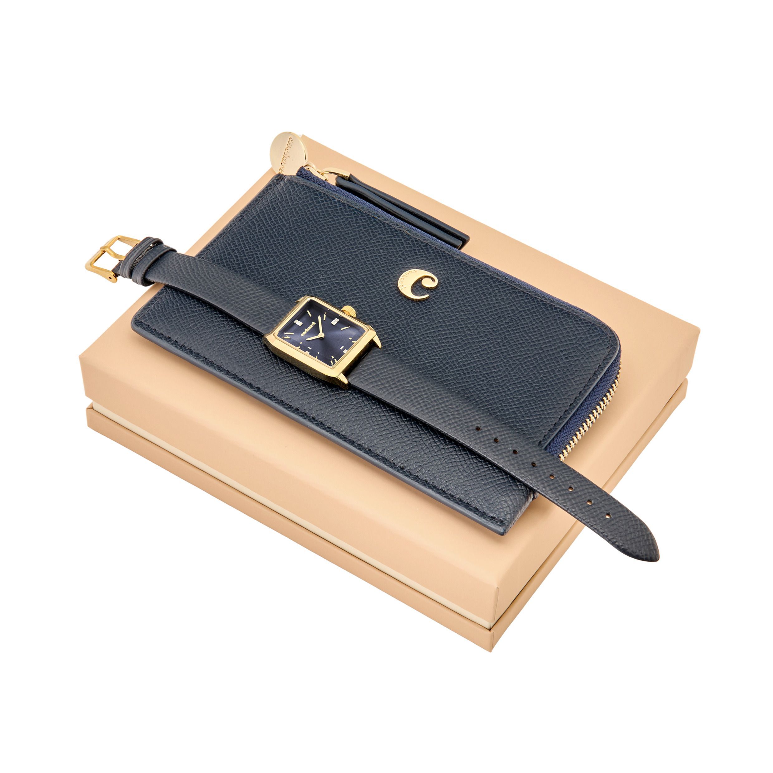 Zestaw Séraphine Granatowy (etui na karty i zegarek) P153305P PM-CPKN638N