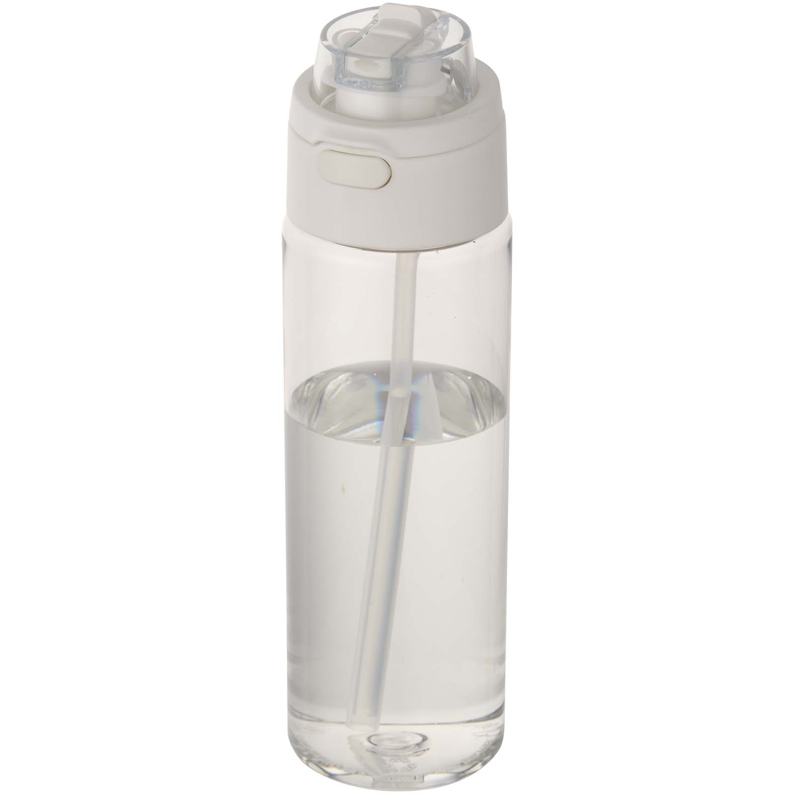 Bidon na wodę Theron o pojemności 700 ml, wykonany z tworzywa sztucznego pochodzącego z recyklingu (RCS), z pokrywką o podwój P179013C przezroczysty klarowny