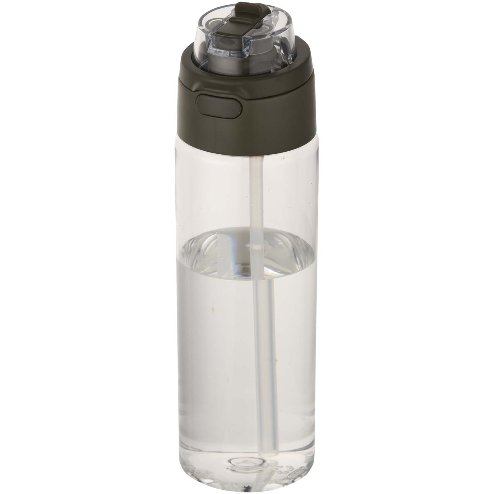 Bidon na wodę Theron o pojemności 700 ml, wykonany z tworzywa sztucznego pochodzącego z recyklingu (RCS), z pokrywką o podwój P179013C leśny zielony