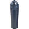 Bidon na wodę Theron 800 ml z jednowarstwowej stali nierdzewnej pochodzącej z recyklingu, certyfikowanej zgodnie z RCS, z pok P179017C granatowy