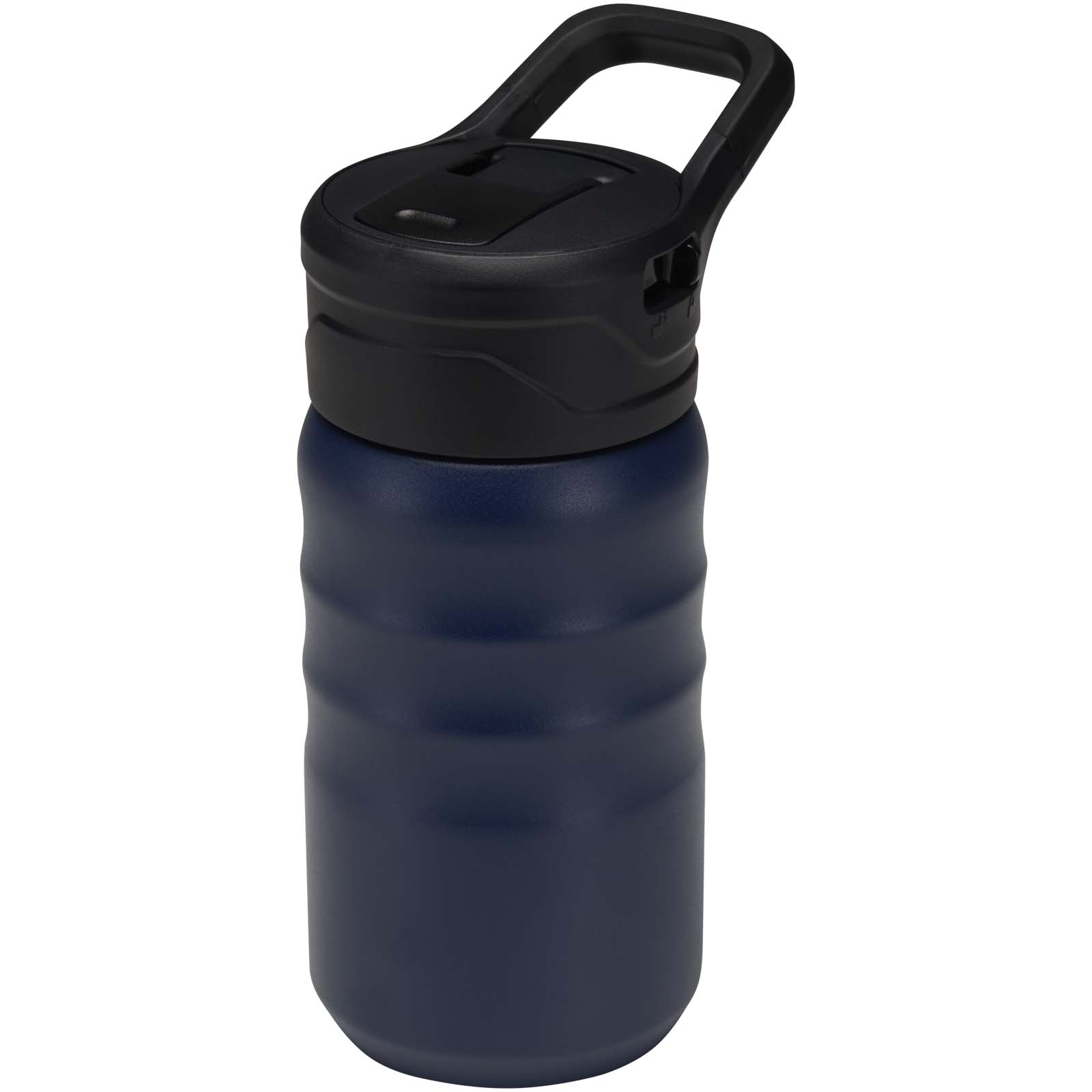 Bidon sportowy Knox o pojemności 350 ml, wykonana ze stali nierdzewnej z podwójnymi ściankami i materiału pochodzącego z recy P179020C granatowy