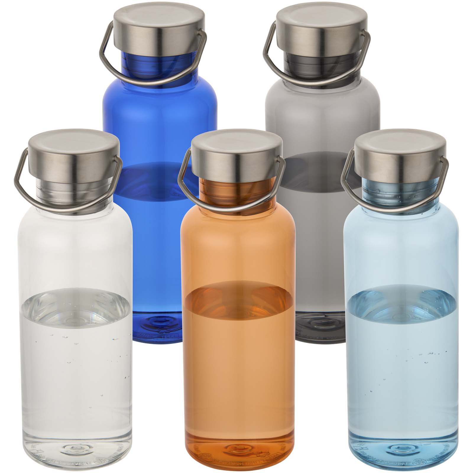 Thor - bidon na wodę wykonany z recyklingowanego tworzywa RPET certyfikowanego standardem RCS, pojemność 600 ml  P179037C PFC-100958-W