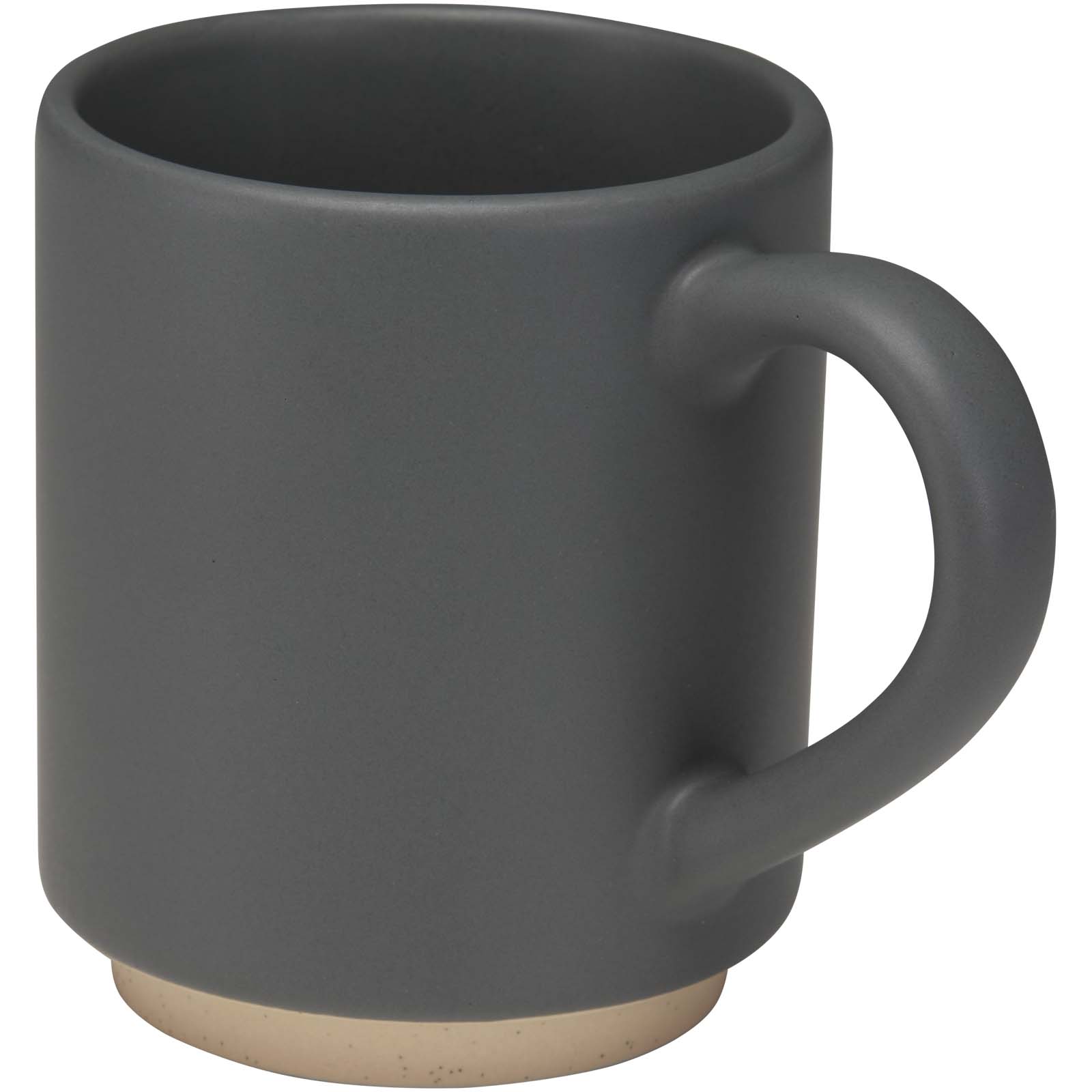 Camilla - kubek ceramiczny o pojemności 180 ml, z matowym wykończeniem. Można go wkładać jeden w drugi. P179045C szary