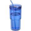 Kubek plastikowy Archer o pojemności 480 ml z podwójnymi ściankami P179073C królewski niebieski