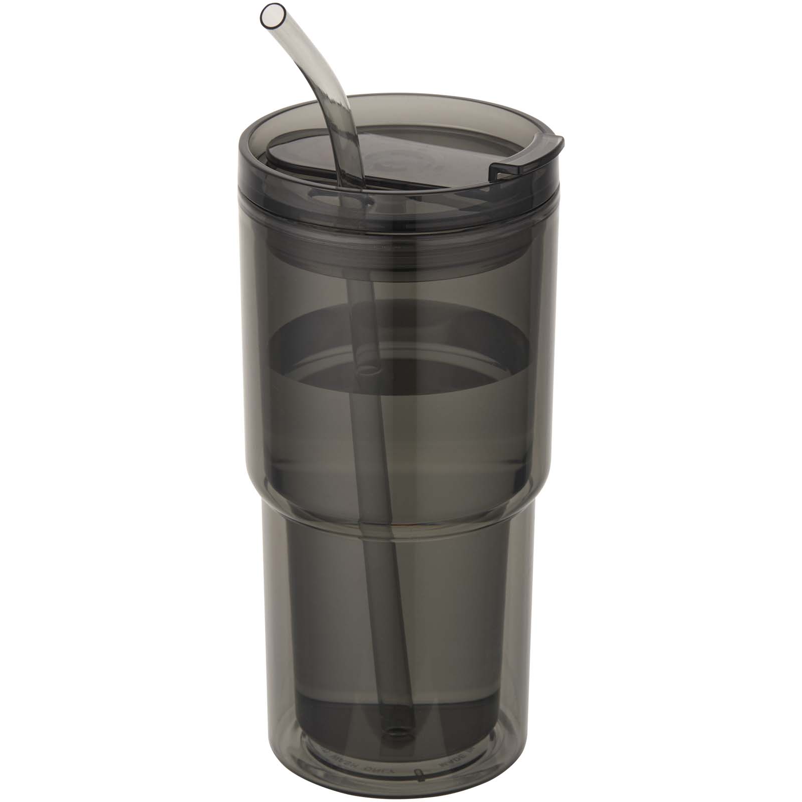 Kubek plastikowy Archer o pojemności 480 ml z podwójnymi ściankami P179073C czarny