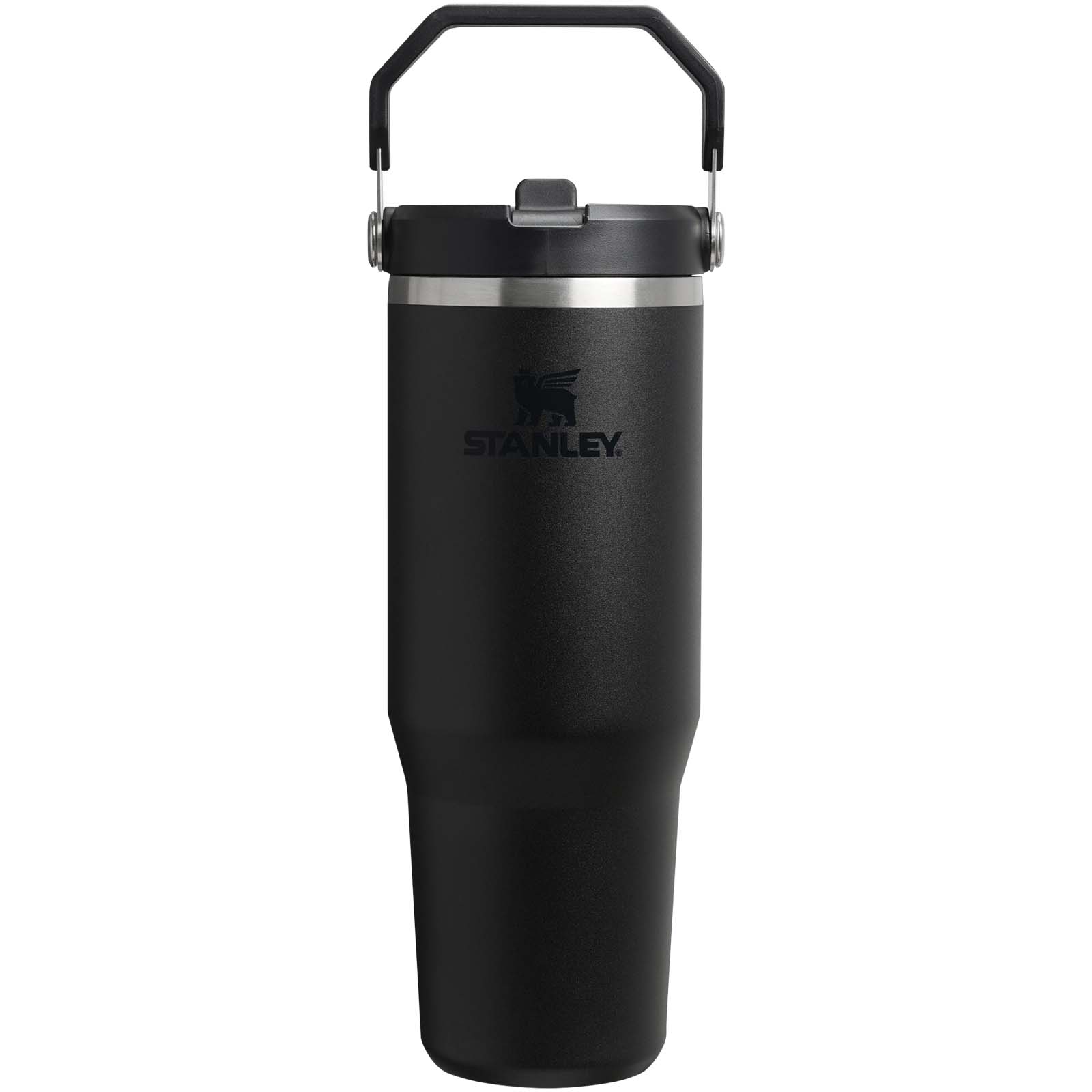 Stanley IceFlow™ 2.0 termoizolowany kubek ze stali nierdzewnej, pojemność 890 ml, z odchylaną słomką P179304C czarny Stanley IceFlow™ 2.0 termoizolowany kubek ze stali nierdzewnej, pojemność 890 ml, z odchylaną słomką P179304C czarny