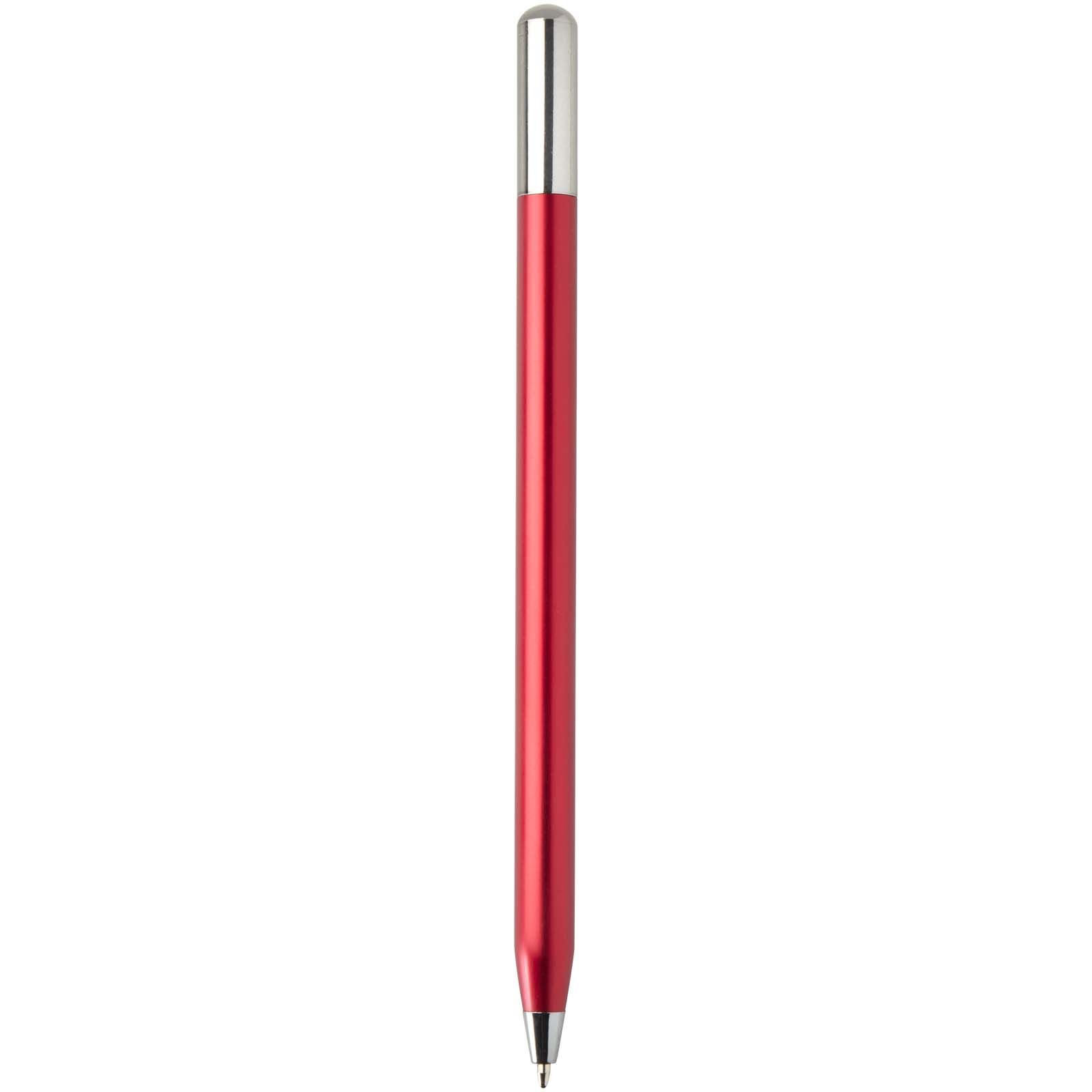 SMART - SMART długopis kulkowy z mechanizmem obrotowym typu twist z recyklingowanego aluminium (czarny tusz). P179078C czerwony
