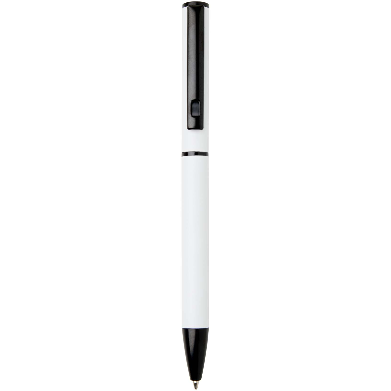 Verton - długopis obrotowy z aluminium z recyklingu, z etui (niebieski wkład) P179092C biały Verton - długopis obrotowy z aluminium z recyklingu, z etui (niebieski wkład) P179092C biały