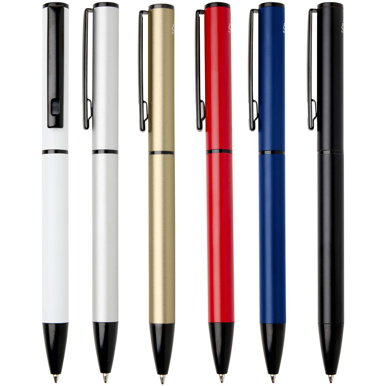 Verton - długopis obrotowy z aluminium z recyklingu, z etui (niebieski wkład) P179092C PFC-107331-W