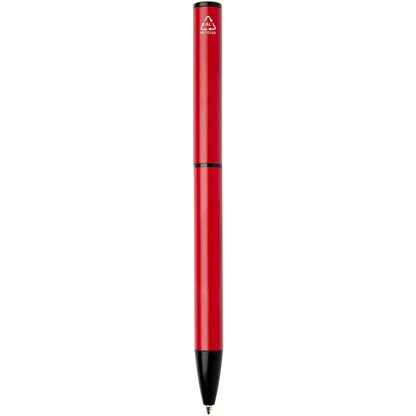 Verton - długopis obrotowy z aluminium z recyklingu, z etui (niebieski wkład) P179092C czerwony Verton - długopis obrotowy z aluminium z recyklingu, z etui (niebieski wkład) P179092C czerwony