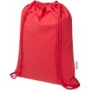 Oregon Blend torba ściągana sznurkiem z materiału materiału z recyklingu, 140 g/m², 5 l, posiadająca certyfikat GRS P121314C czerwony