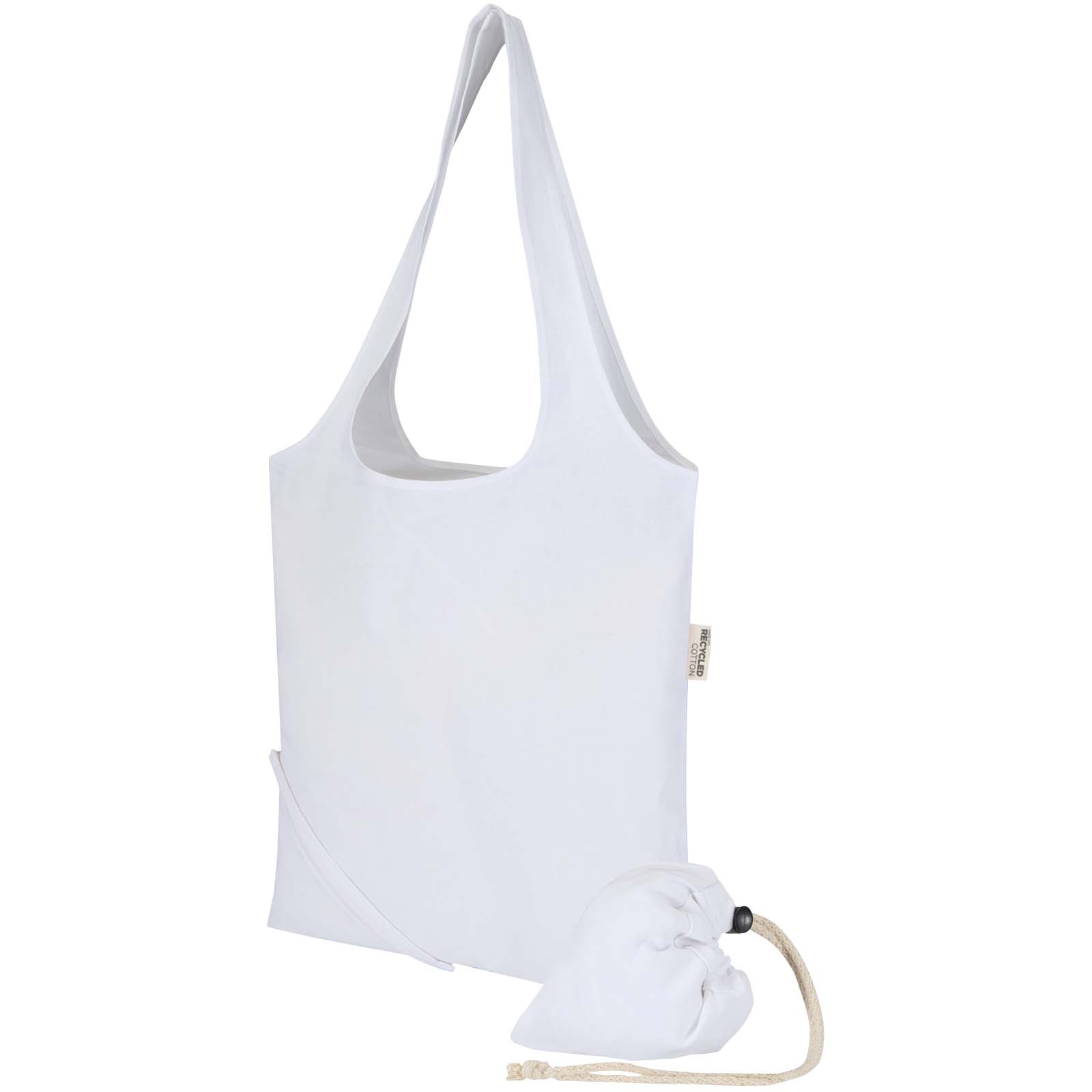 Madras Blend - torba na zakupy, wykonana z recyklingowanej baweły o gramaturze 140 g/m² posiadającej certyfikat GRS, składana P179052C PFC-120805-W