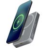 Powerbank Avis 10 000 mAh z recyklingowanego aluminium, z wbudowanym magnesem P178877C metaliczny grafitowy