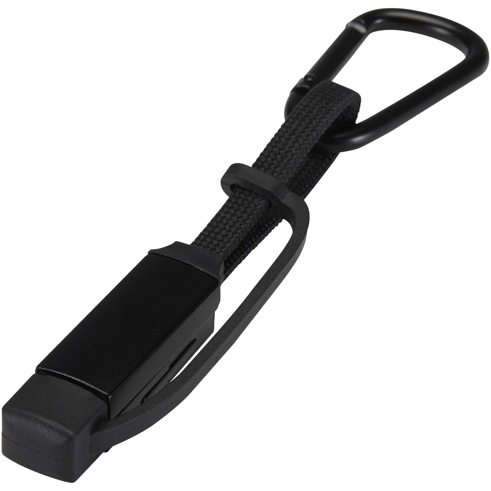 Kabel ładujący Algieba 65 W 3 w 1 wykonany z recyklingowanego aluminium, z karabińczykiem P178901C