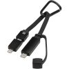 Kabel ładujący Algieba 65 W 3 w 1 wykonany z recyklingowanego aluminium, z karabińczykiem P178901C