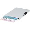 Magnetyczne etui na karty z ochroną RFID, wykonane z materiałów z certyfikatem RCS P179154C srebrny
